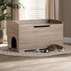 Baxton Studio Mariam ModernOak Finished Wood Cat Litter Box Cover House 194-11763-ZORO